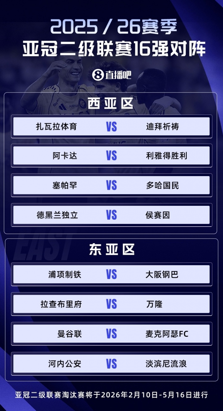 开云官网-亚冠二16强对阵：利雅得胜利战土库曼球队，大阪钢巴遭遇浦项制铁